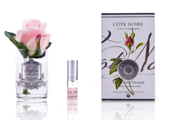 French Côte Noire Perfumed Natural Touch Rose Bud in Clear – Cherry Blossom
