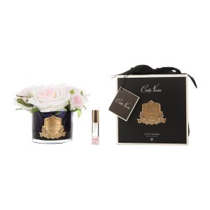 Cote Noir Roses in Black Glass with Giftbox - blush - Image 2